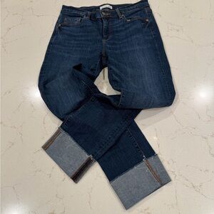 LOFT Dark Blue Ankle Jeans Modern Straight Size 28